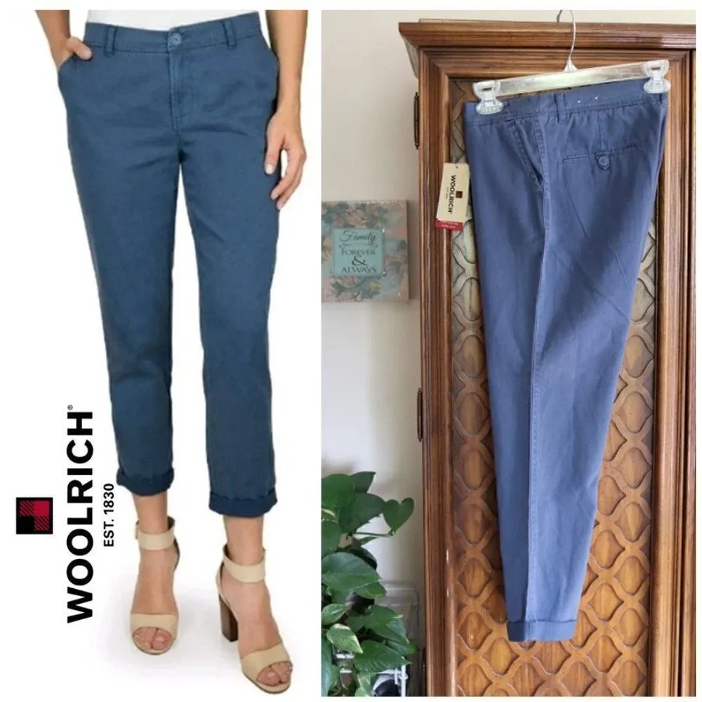 Woolrich Sunday Chino Pants -  Dark Cobalt Blue. Old money style